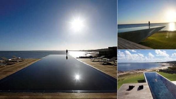10 - Playa Vik Jose Ignacio Hotel. Essa fica mais perto de nós, brasileiros. Localizada no Uruguai, essa piscina infinita fica de frente para o mar propiciando uma vista incrível.