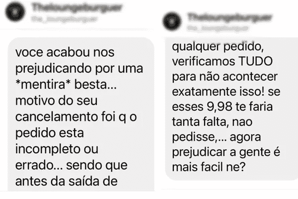 resposta de hamburgueria com propaganda enganosa