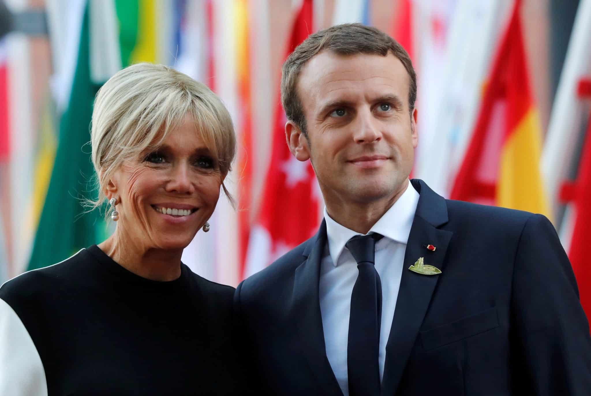 emmanuel macron e primeira-dama brigitte macron