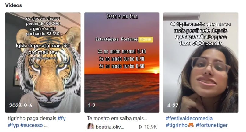 vídeos sobre Fortune Tiger no TikTok