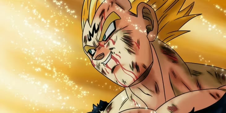 Vegeta enfrentando Majin Boo em episódio marcante de Dragon Ball Z