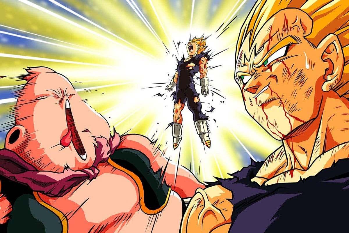 Vegeta enfrentando Majin Boo em episódio marcante de Dragon Ball Z