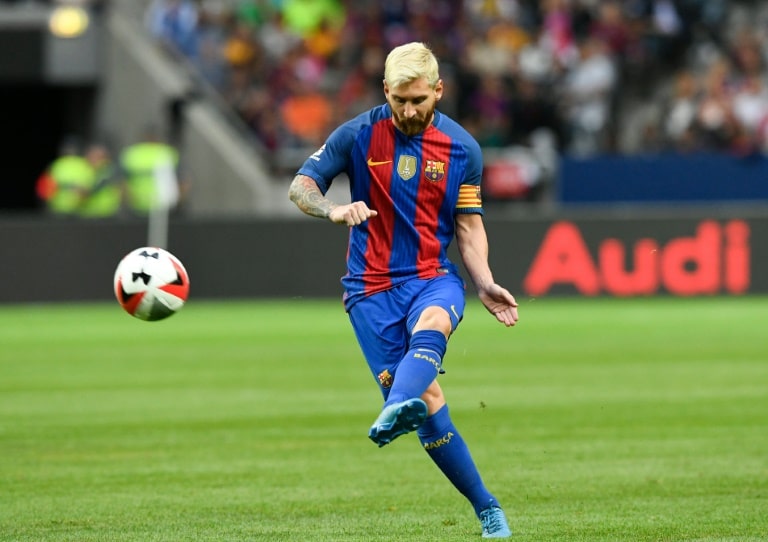 Messi, jogador canhoto 