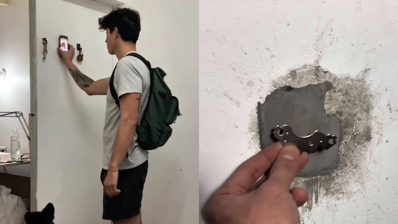 Objetos fixados em parede magnética sem necessidade de furar
