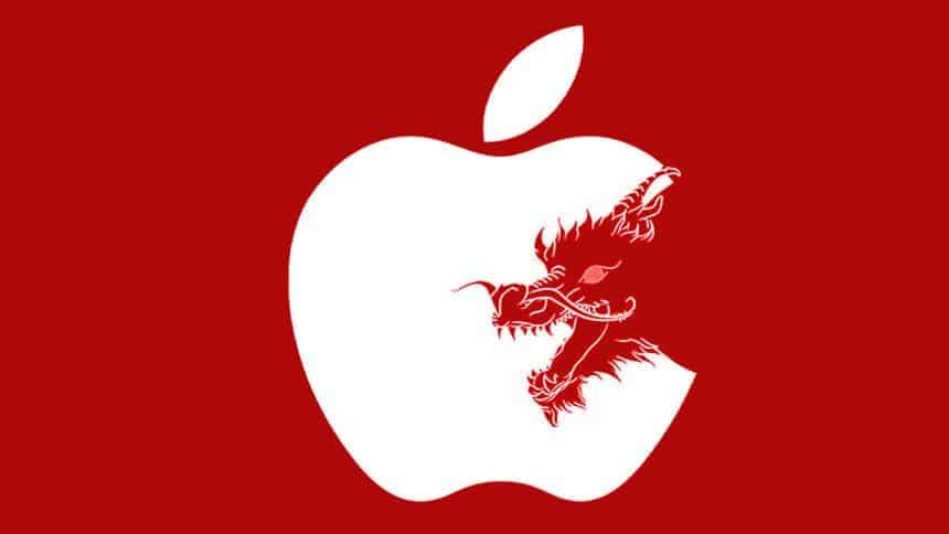China logo Apple maçã